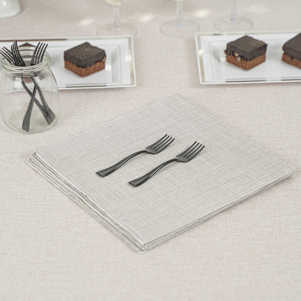 Restaurantware Mini Serve Black Plastic Mini Fork - 4" - 500 Count Box