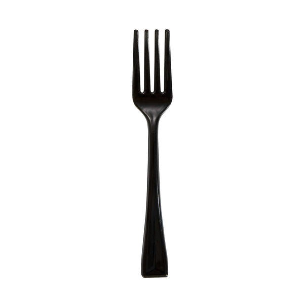 Restaurantware Mini Serve Black Plastic Mini Fork - 4" - 500 Count Box