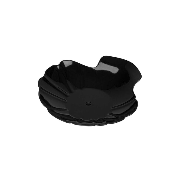 Restaurantware Mini Serve Black Plastic Shell Plate - 3 1/4" X 3 1/4" X 1/2" - 100 Count Box