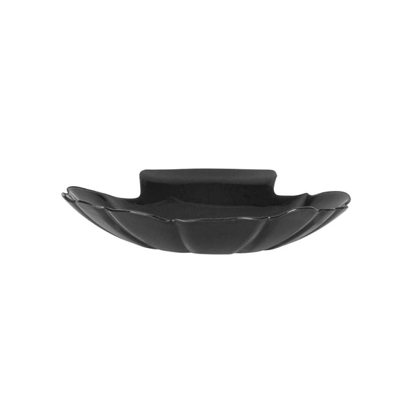 Restaurantware Mini Serve Black Plastic Shell Plate - 3 1/4" X 3 1/4" X 1/2" - 100 Count Box