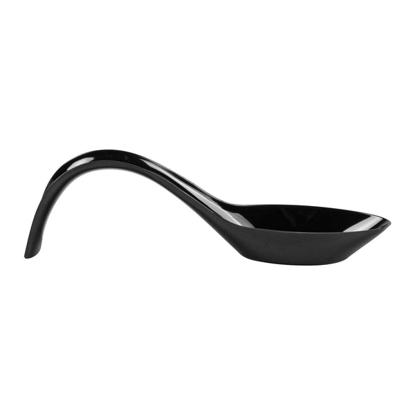 Restaurantware Mini Serve Black Plastic Stiletto Spoon - 5" X 1/2" X 1 1/4" - 100 Count Box