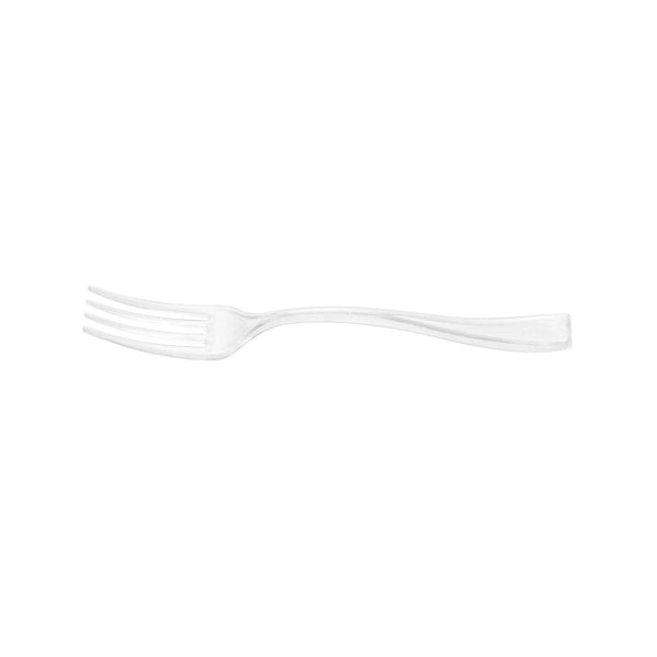 Restaurantware Mini Serve Clear Plastic Mini Fork - 4" - 500 Count Box
