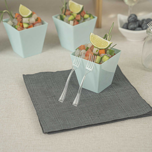 Restaurantware Mini Serve Clear Plastic Mini Fork - 4" - 500 Count Box