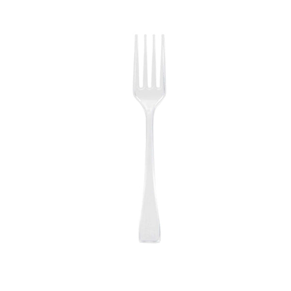 Restaurantware Mini Serve Clear Plastic Mini Fork - 4" - 500 Count Box