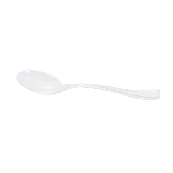 Restaurantware Mini Serve Clear Plastic Mini Spoon - 4" - 500 Count Box