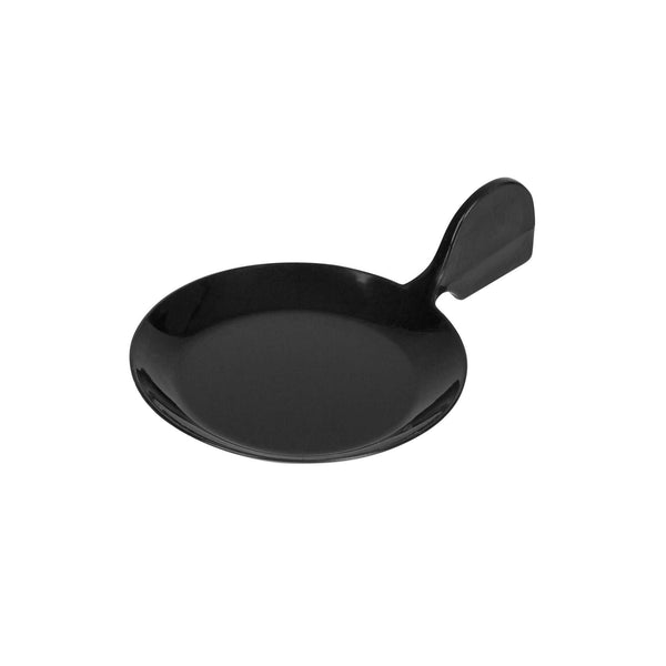 Restaurantware Mini Serve Fish Black Plastic Tasting Plate - 3 3/4" X 2 1/2" X 1" - 100 Count Box