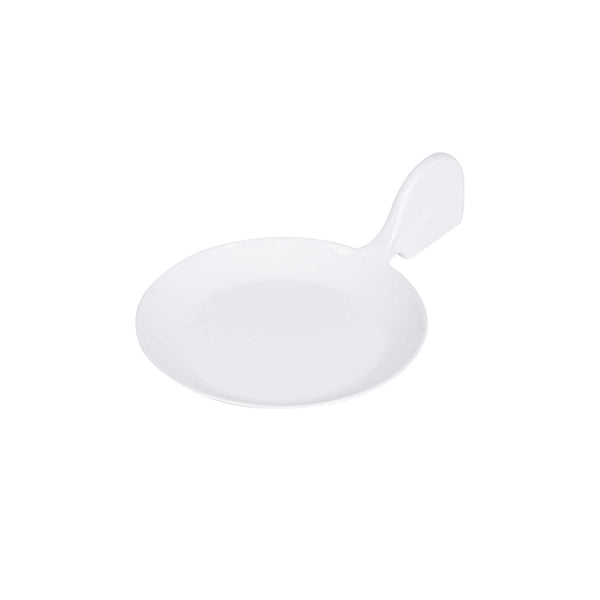 Restaurantware Mini Serve Fish White Plastic Tasting Plate - 3 3/4" X 2 1/2" X 1" - 100 Count Box