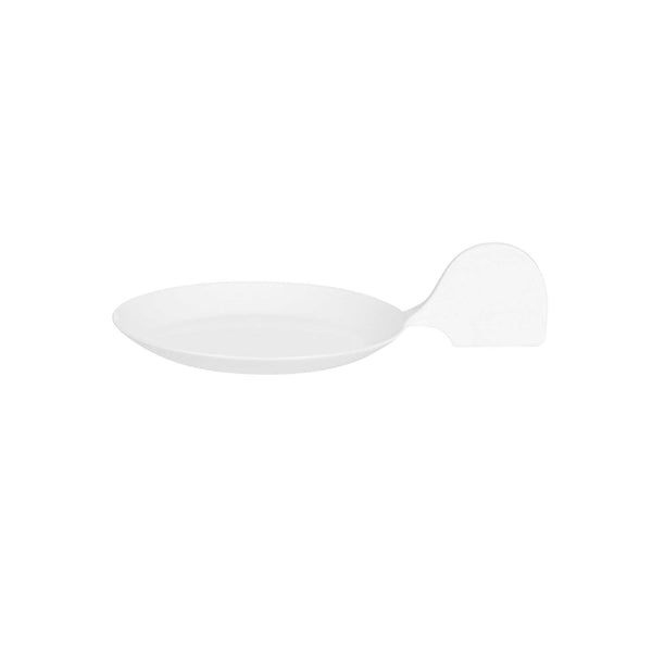 Restaurantware Mini Serve Fish White Plastic Tasting Plate - 3 3/4" X 2 1/2" X 1" - 100 Count Box