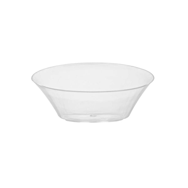 Restaurantware Mini Serve Oval Clear Plastic Ellipse Dish - 4" X 3" X 1 1/4" - 100 Count Box