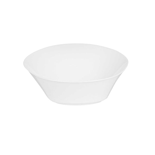 Restaurantware Mini Serve Oval White Plastic Ellipse Dish - 4" X 3" X 1 1/4" - 100 Count Box