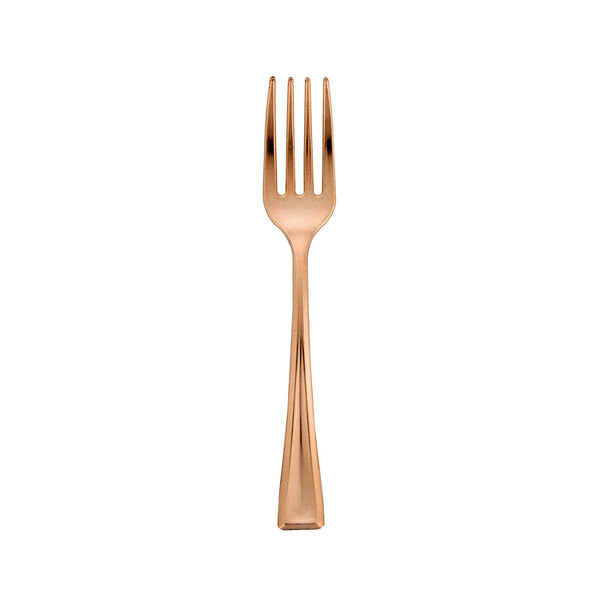 Restaurantware Mini Serve Rose Gold Plastic Mini Fork - 4" - 500 Count Box
