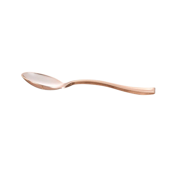 Restaurantware Mini Serve Rose Gold Plastic Mini Spoon - 4" - 500 Count Box