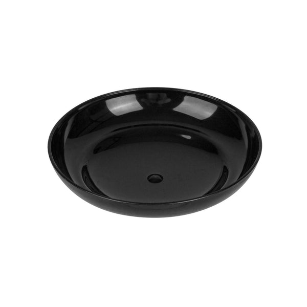 Restaurantware Mini Serve Round Black Plastic Mini Rotondo Plate - 3 1/4" X 3 1/4" X 3/4" - 100 Count Box