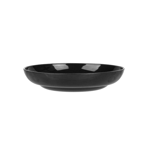 Restaurantware Mini Serve Round Black Plastic Mini Rotondo Plate - 3 1/4" X 3 1/4" X 3/4" - 100 Count Box