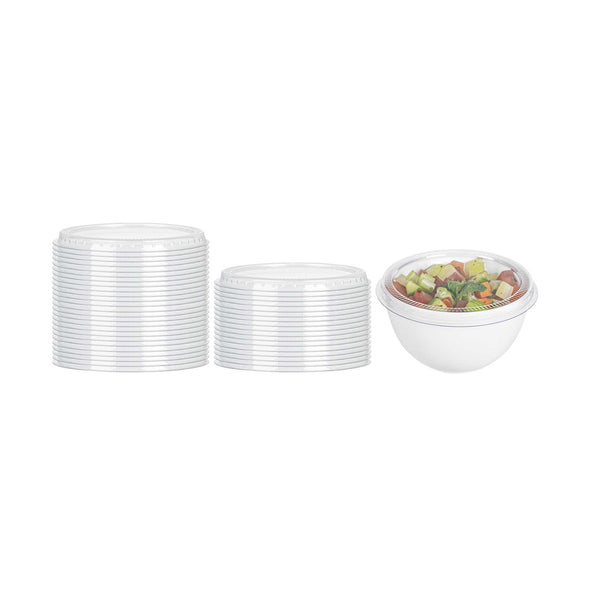 Restaurantware Mini Serve Round Clear Plastic Lid - Fits Bodega / Parfait / Cylindro Cup - 100 Count Box