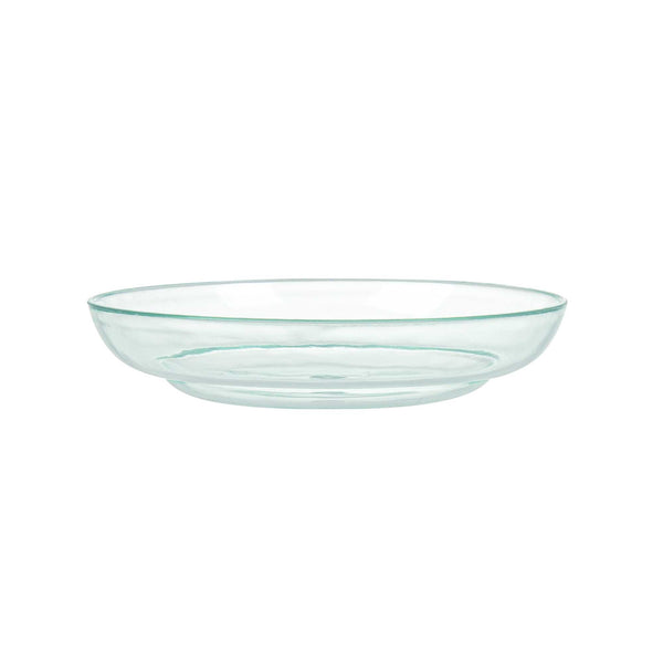 Restaurantware Mini Serve Round Seagreen Plastic Mini Rotondo Plate - 3 1/4" X 3 1/4" X 3/4" - 100 Count Box