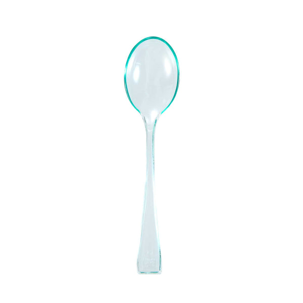 Restaurantware Mini Serve Seagreen Plastic Mini Spoon - 4" - 500 Count Box