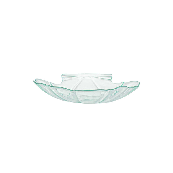 Restaurantware Mini Serve Seagreen Plastic Shell Plate - 3 1/4" X 3 1/4" X 1/2" - 100 Count Box
