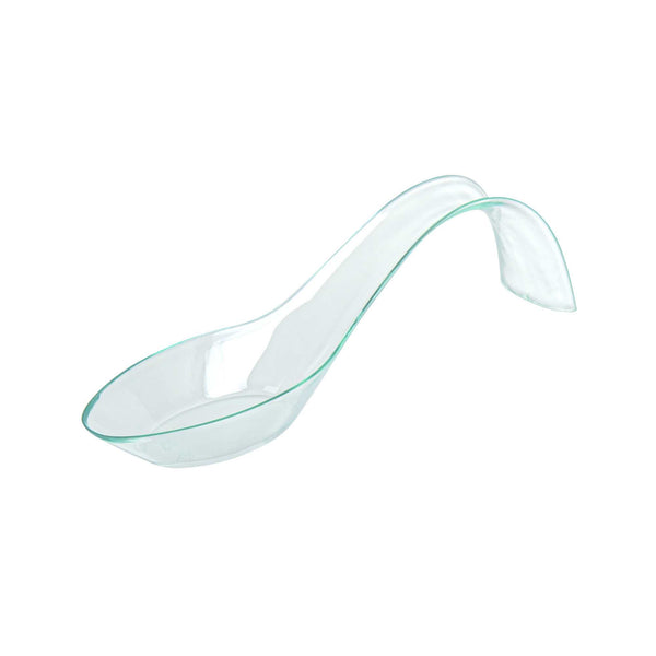 Restaurantware Mini Serve Seagreen Plastic Stiletto Spoon - 5" X 1/2" X 1 1/4" - 100 Count Box