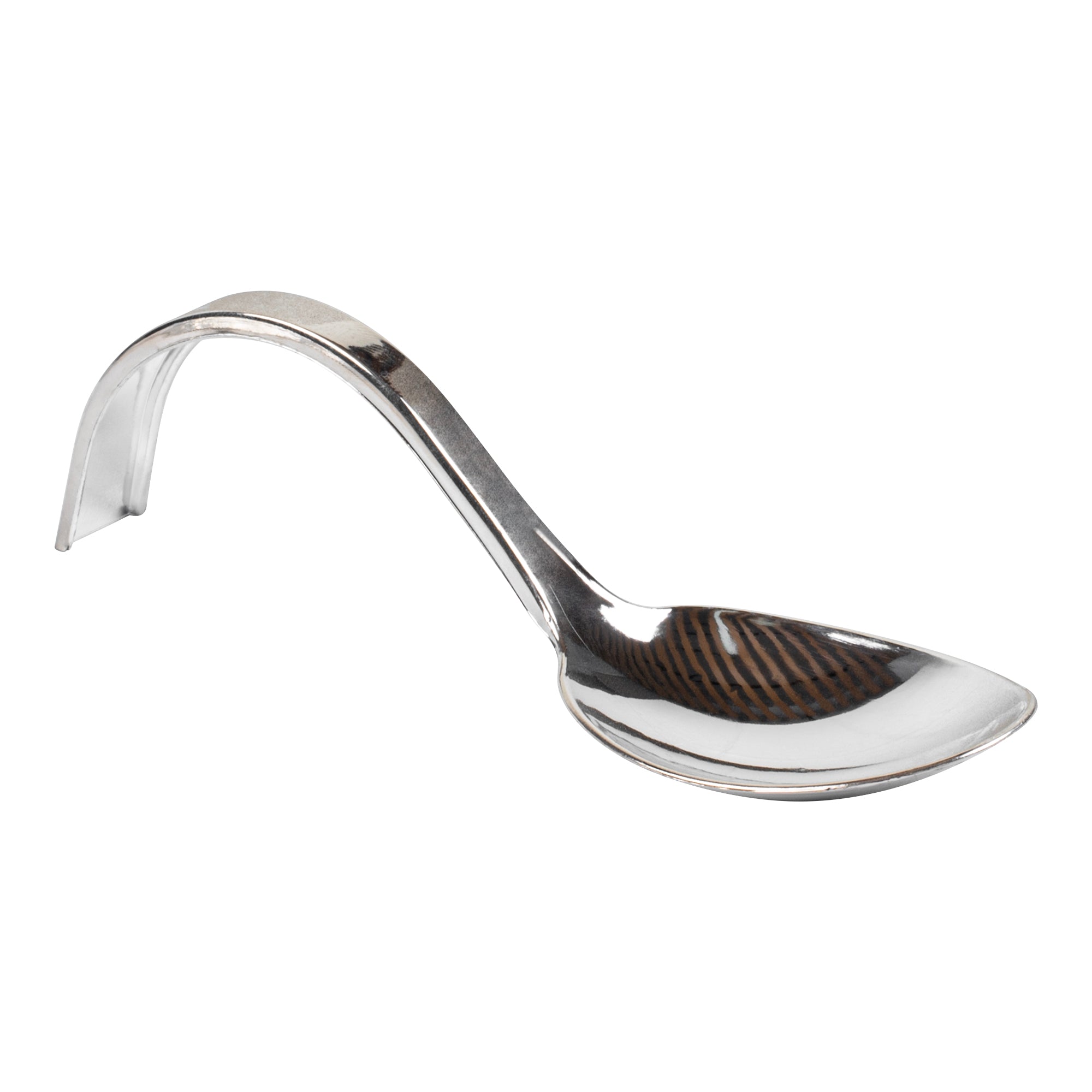 restaurantware Mini Serve Silver Plastic Curly Tasting Spoon - 4" x 1" x 1 1/2" - 100 count box