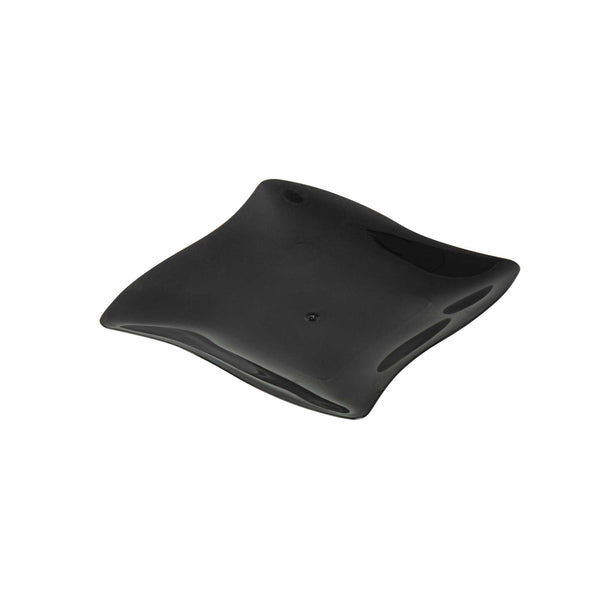 Restaurantware Mini Serve Square Black Plastic Aqua Plate - 3" X 3" - 100 Count Box