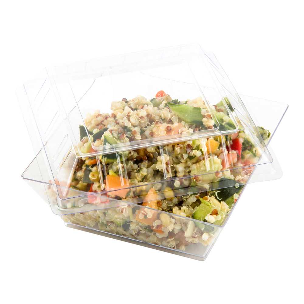 restaurantware Mini Serve Square Clear Plastic Lid - Fits Large Kova Bowl - 100 count box
