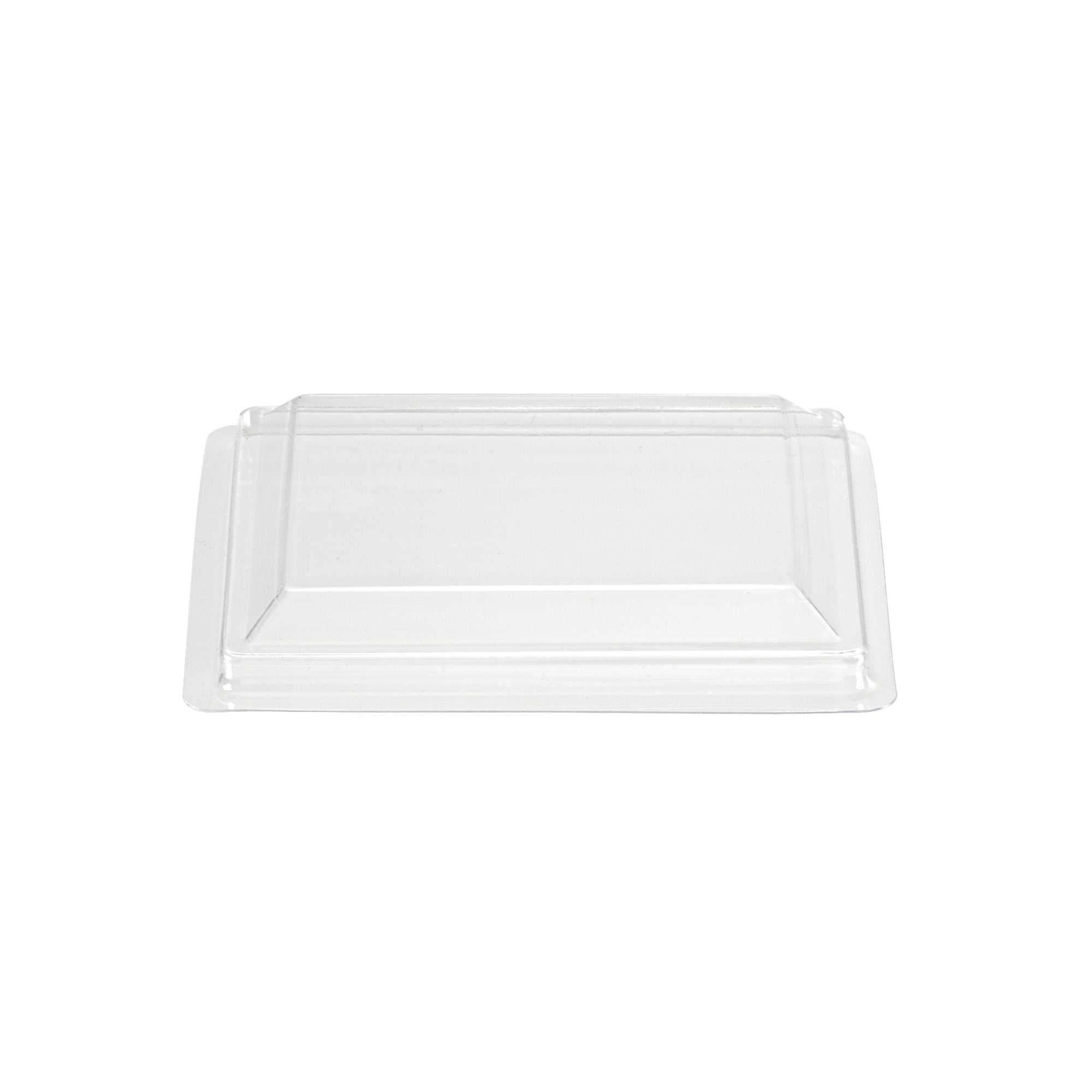 restaurantware Mini Serve Square Clear Plastic Lid - Fits Large Kova Cup - 100 count box