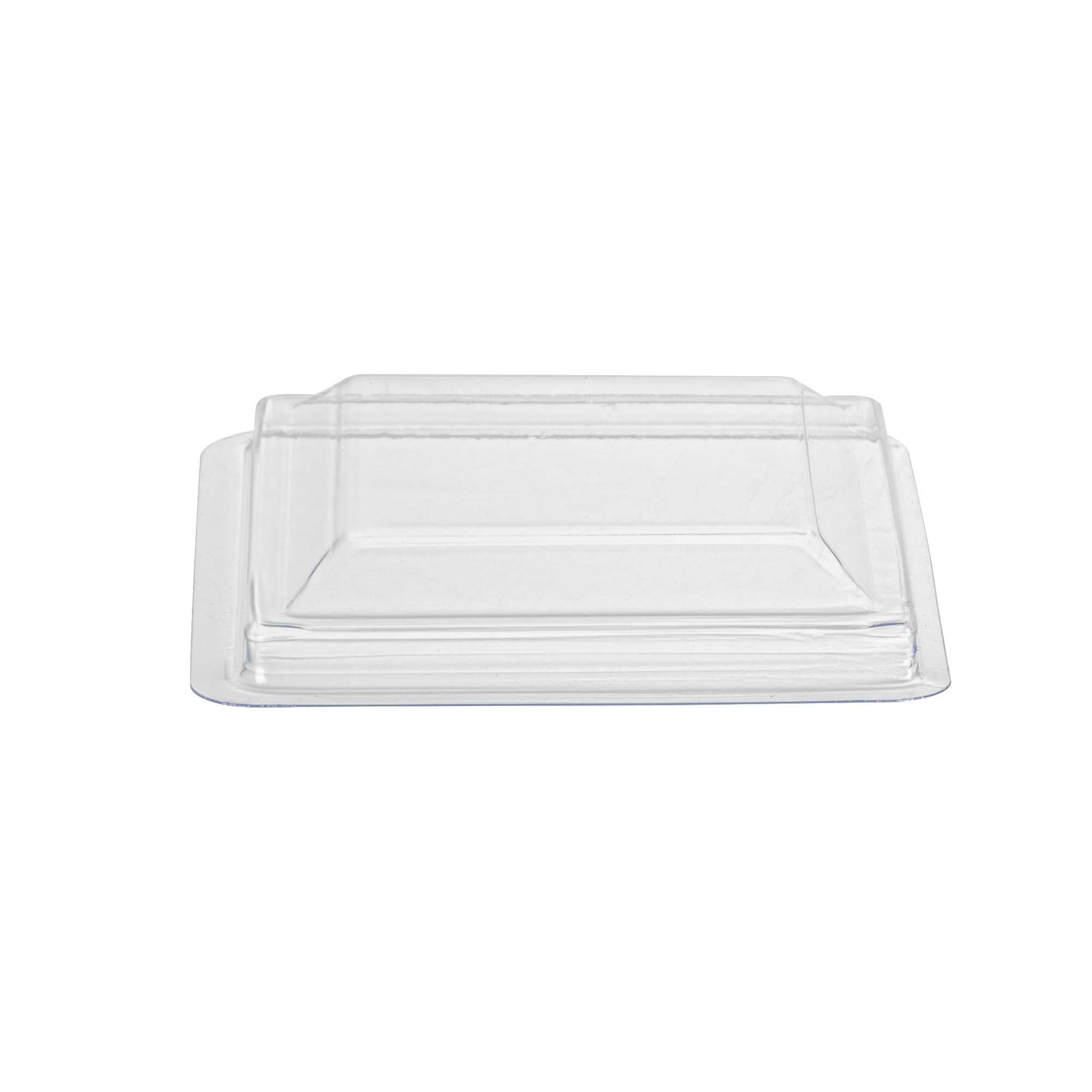 restaurantware Mini Serve Square Clear Plastic Lid - Fits Mini Kova Cup - 100 count box
