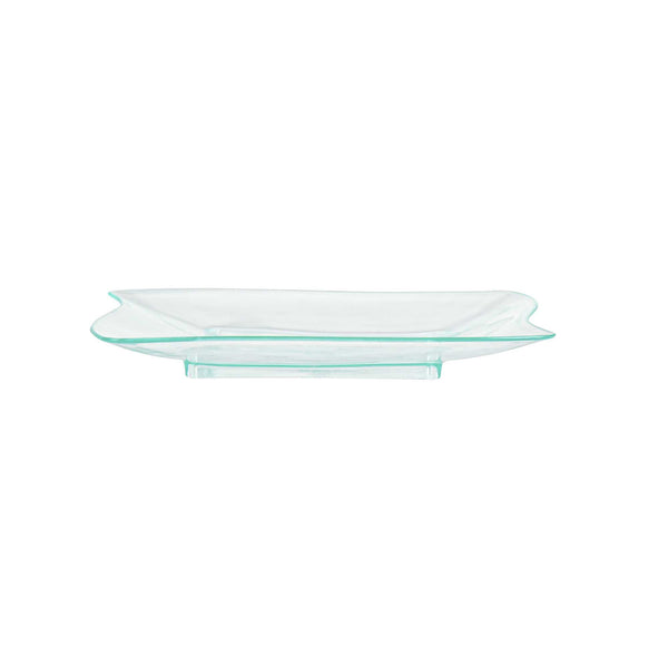Restaurantware Mini Serve Square Seagreen Plastic Aqua Plate - 3" X 3" - 100 Count Box