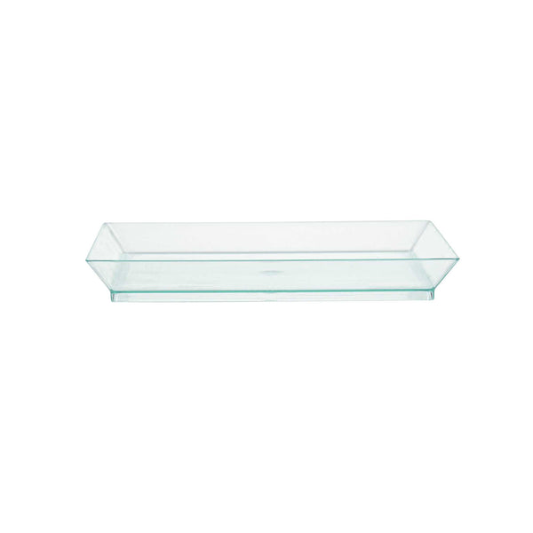 Restaurantware Mini Serve Square Seagreen Plastic Medium Modern Plate - 5" X 5" - 100 Count Box