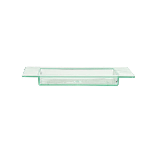 Restaurantware Mini Serve Square Seagreen Plastic Mini Edge Plate - 2 3/4" X 2 3/4" - 100 Count Box