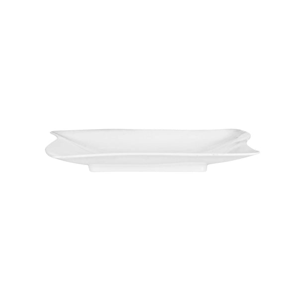 Restaurantware Mini Serve Square White Plastic Aqua Plate - 3" X 3" - 100 Count Box