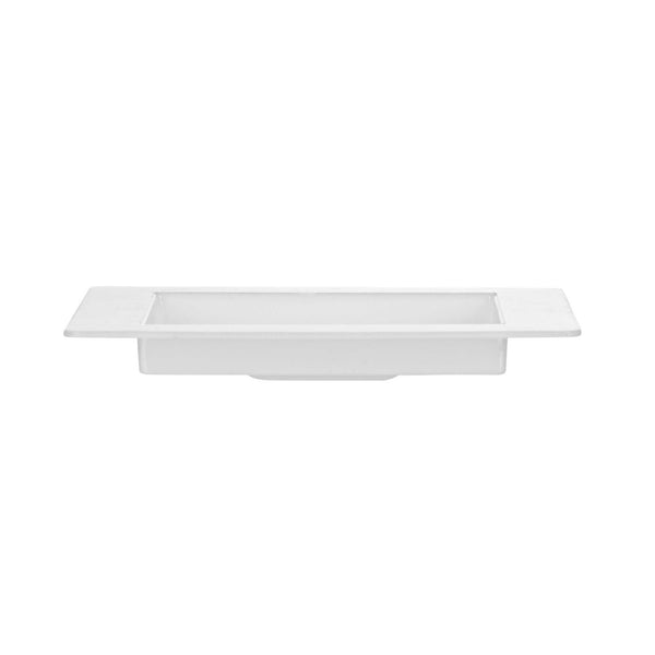 Restaurantware Mini Serve Square White Plastic Mini Edge Plate - 2 3/4" X 2 3/4" - 100 Count Box