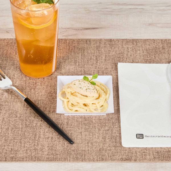 Restaurantware Mini Serve Square White Plastic Small Modern Plate - 4" X 4" X 1/2" - 100 Count Box