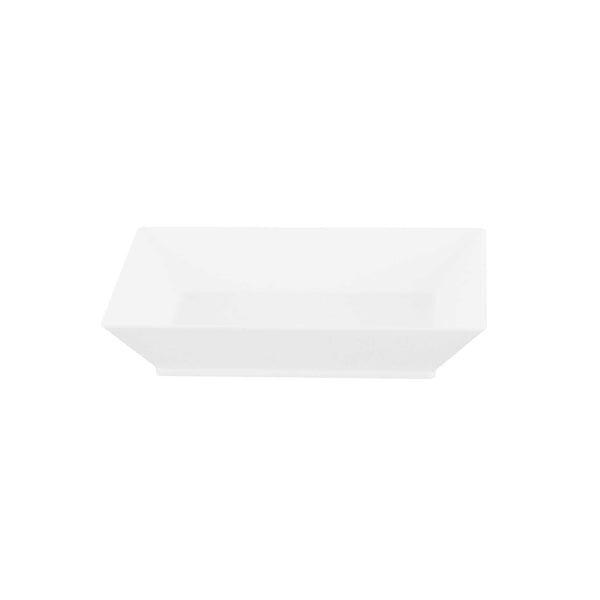 Restaurantware Mini Serve Square White Plastic Small Modern Plate - 4" X 4" X 1/2" - 100 Count Box