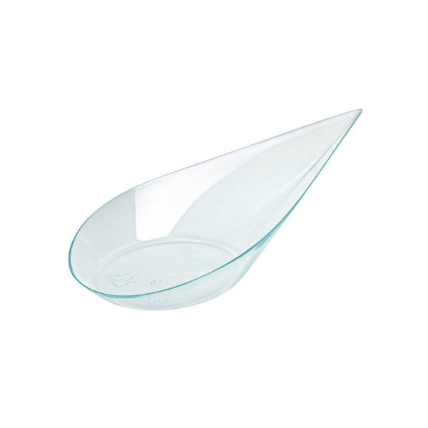Restaurantware Mini Serve Teardrop Seagreen Plastic Spoon - 4" X 2" X 1/2" - 100 Count Box