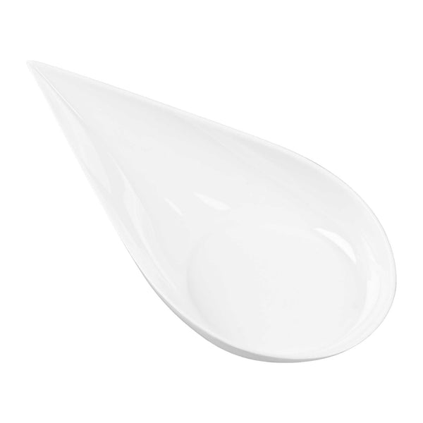 Restaurantware Mini Serve Teardrop White Plastic Spoon - 4" X 2" X 1/2" - 100 Count Box