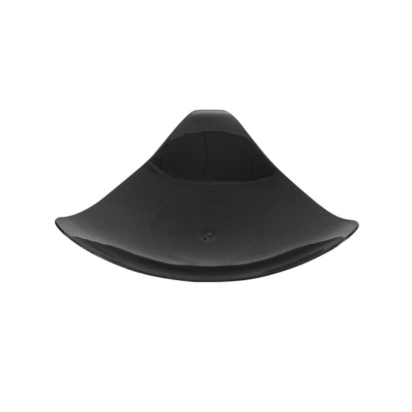 Restaurantware Mini Serve Triangle Black Plastic Shooting Star Appetizer Plate - 3" X 3" - 100 Count Box