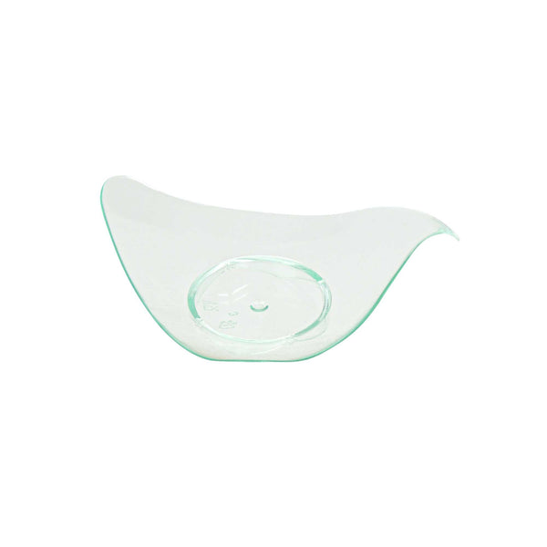 Restaurantware Mini Serve Triangle Seagreen Plastic Shooting Star Appetizer Plate - 3" X 3" - 100 Count Box