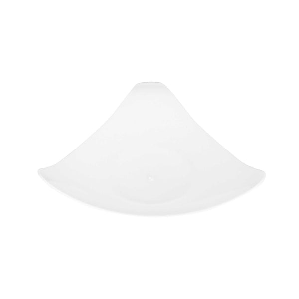 Restaurantware Mini Serve Triangle White Plastic Shooting Star Appetizer Plate - 3" X 3" - 100 Count Box