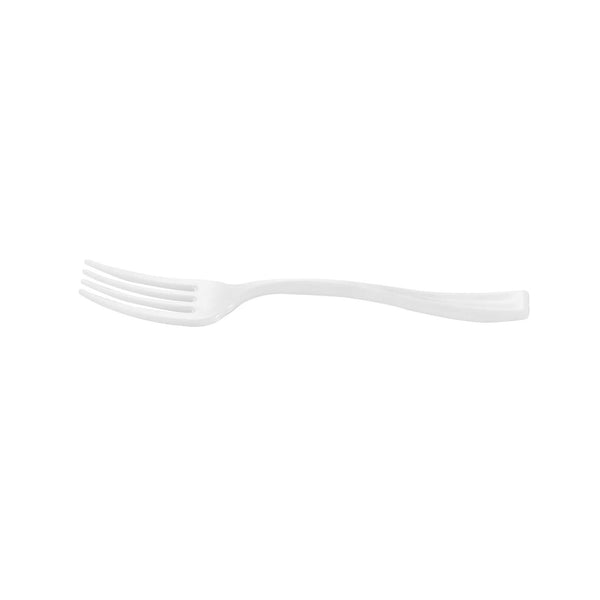 Restaurantware Mini Serve White Plastic Mini Fork - 4" - 500 Count Box