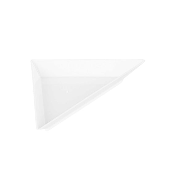 Restaurantware Mini Serve White Plastic Mini Triangolo Appetizer Plate - 4" X 2" - 100 Count Box
