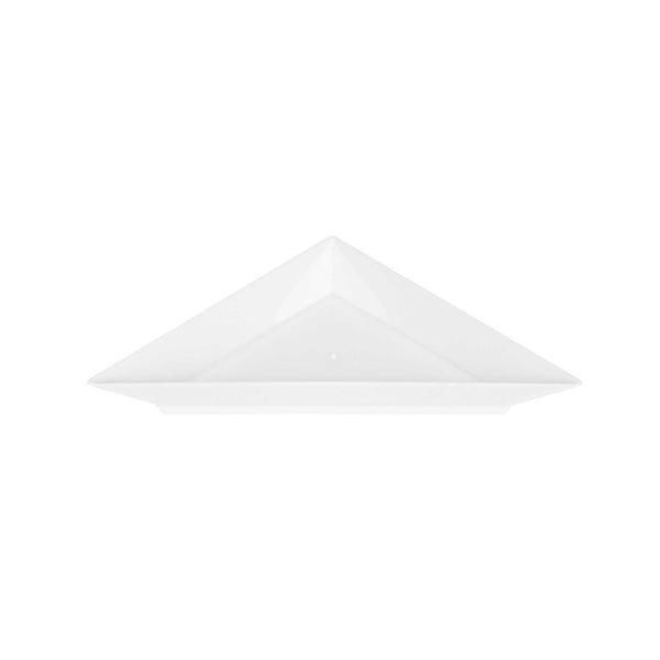 Restaurantware Mini Serve White Plastic Mini Triangolo Appetizer Plate - 4" X 2" - 100 Count Box