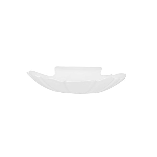 Restaurantware Mini Serve White Plastic Shell Plate - 3 1/4" X 3 1/4" X 1/2" - 100 Count Box