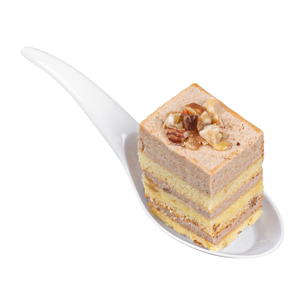 Restaurantware Mini Serve White Plastic Wave Spoon - 5" X 1 1/2" - 100 Count Box