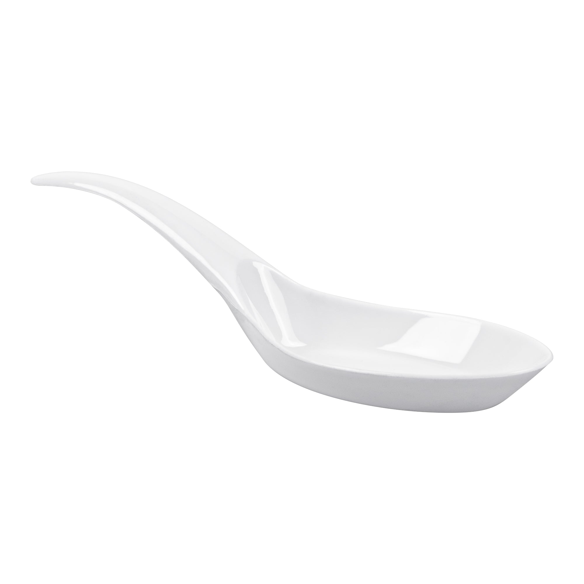 restaurantware Mini Serve White Plastic Wave Spoon - 5" x 1 1/2" - 100 count box