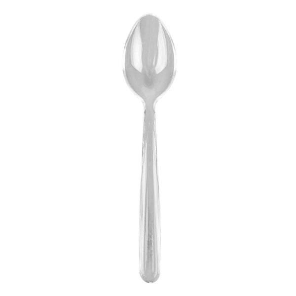 Restaurantware Moderna Clear Plastic Dessert Spoon - 5 1/2" - 250 Count Box