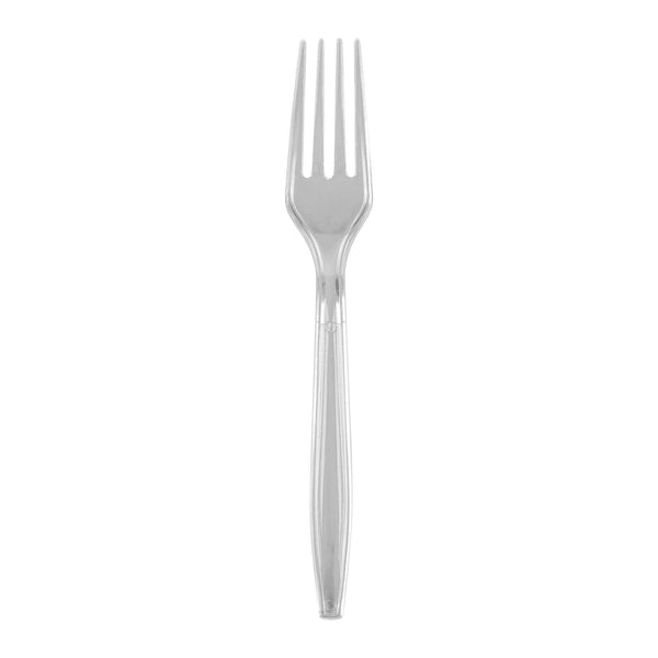 Restaurantware Moderna Clear Plastic Fork - 7 1/4" - 250 Count Box