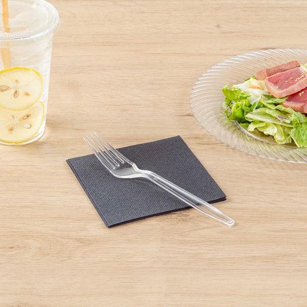 Restaurantware Moderna Clear Plastic Fork - 7 1/4" - 250 Count Box