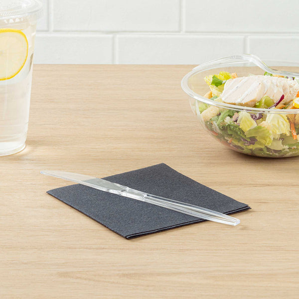 Restaurantware Moderna Clear Plastic Knife - 7 1/4" - 250 Count Box